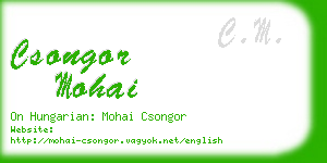 csongor mohai business card